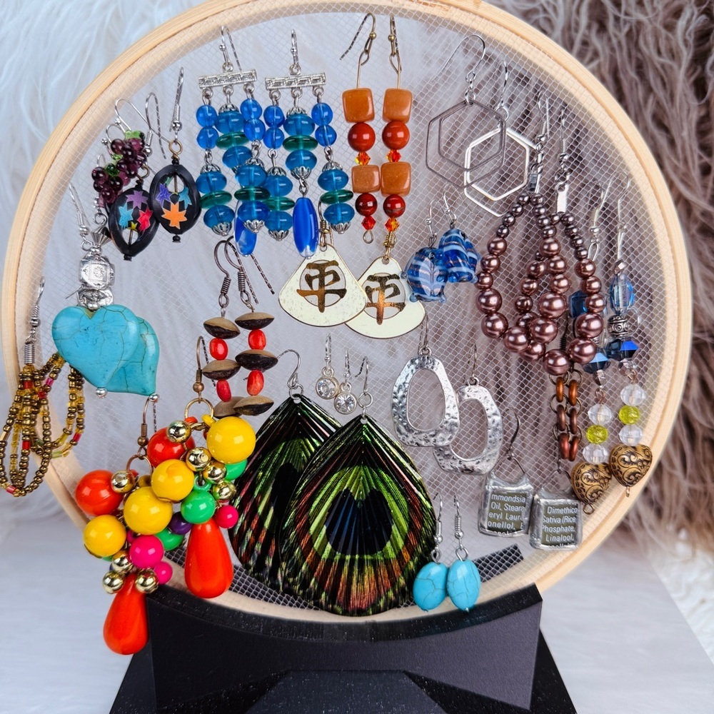 20 pairs of vintage to now pierced earrings